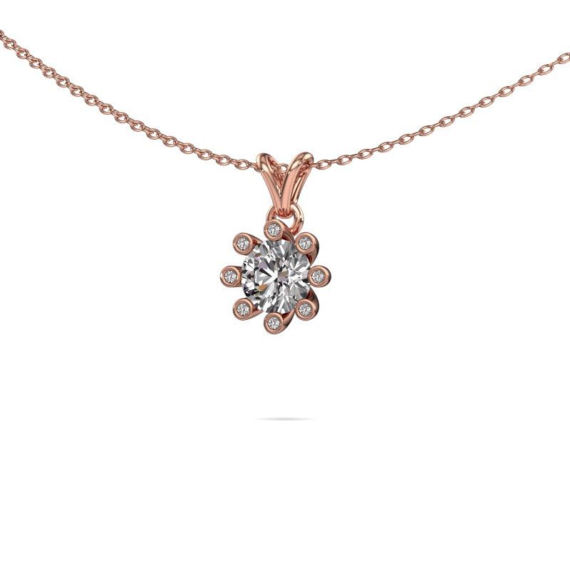 Anhänger Carola 3 585 Roségold Zirkonia 6 mm