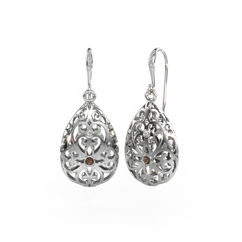 Ohrhänger Idalia 2 585 Weißgold Rauchquarz 2 mm