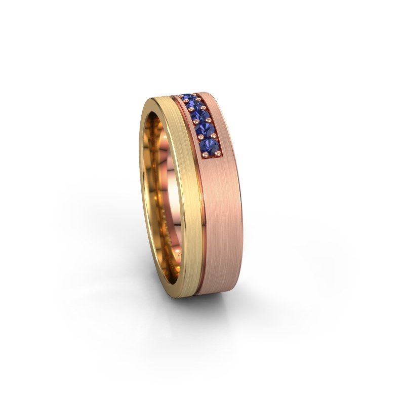 Image of Wedding ring WH0312L16AM<br/>585 rose gold ±6x1.7 mm<br/>Sapphire