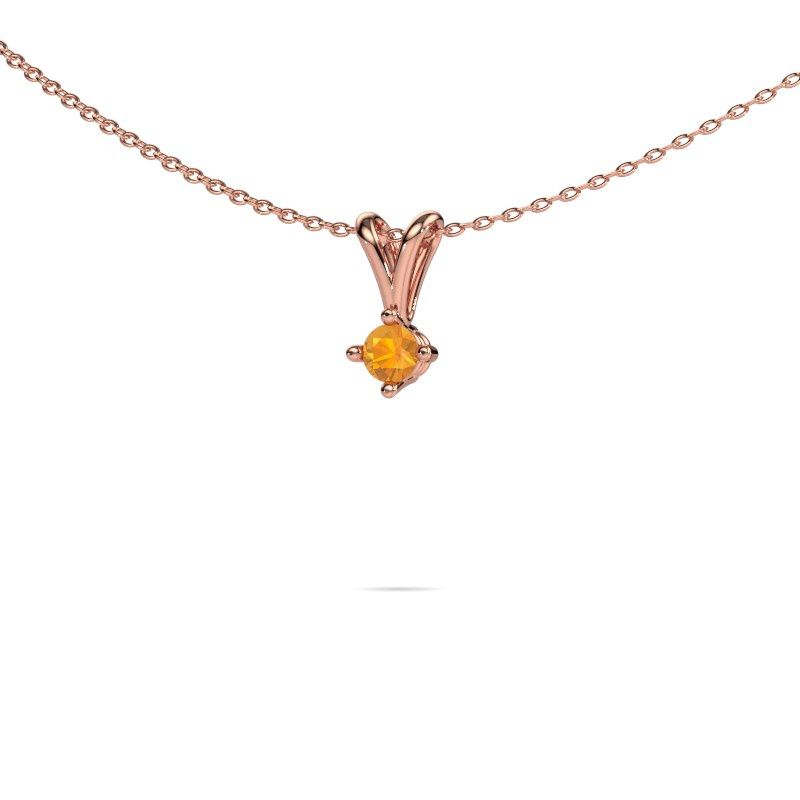 Pendant Jannette 585 rose gold citrin 4 mm