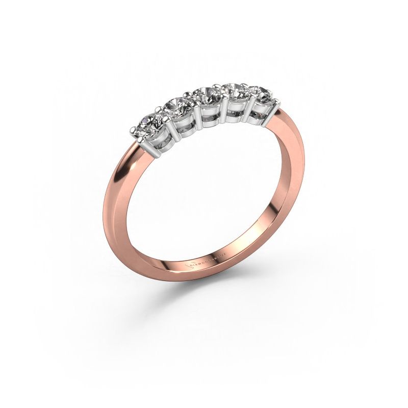 Bague Michelle 5 585 or rose diamant synthétique 0.15 crt