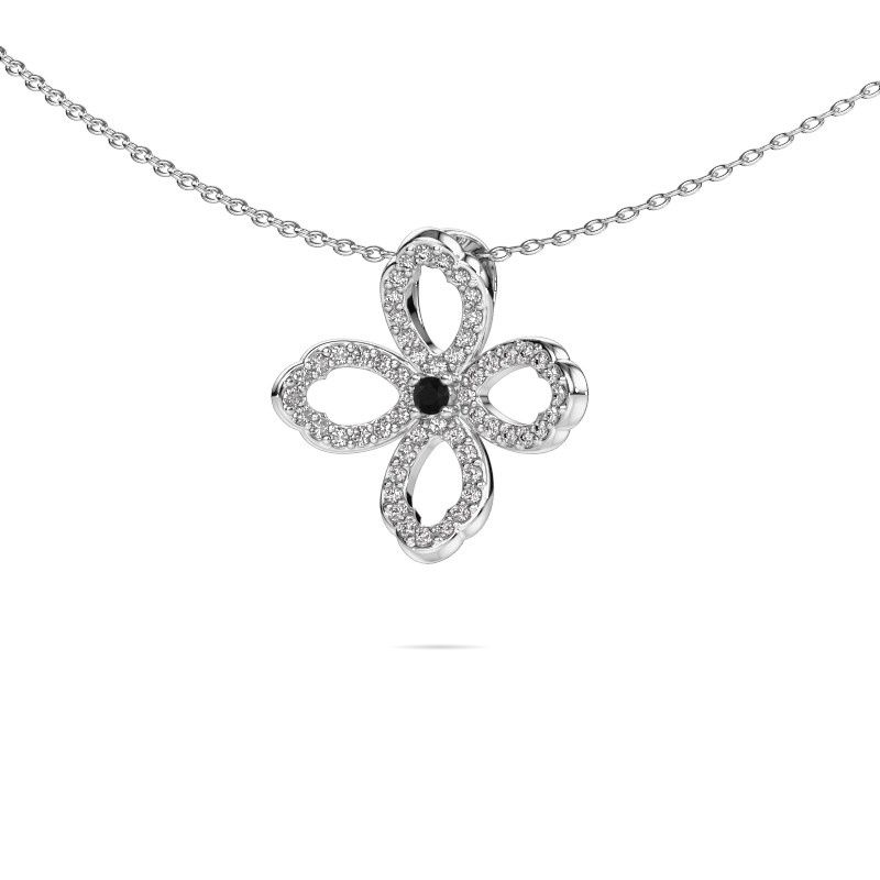 Kette Chelsea 585 Weißgold Schwarz Diamant 0.316 crt