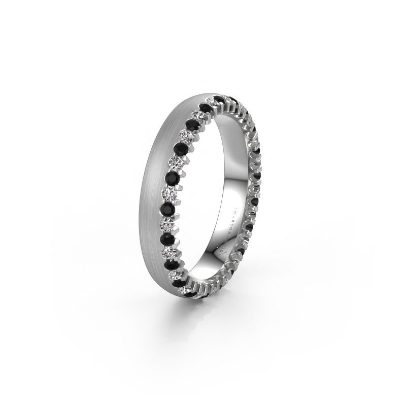 Ehering WH2138L24B 585 Weißgold Schwarz Diamant ±4x2 mm
