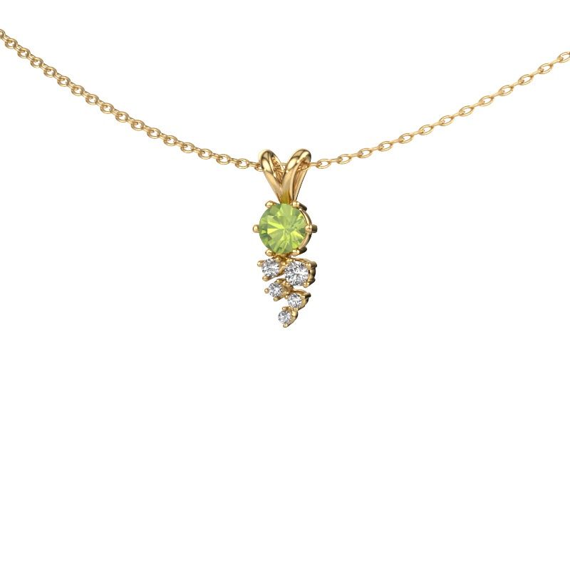 Pendentif Royce 585 or jaune péridot 4 mm
