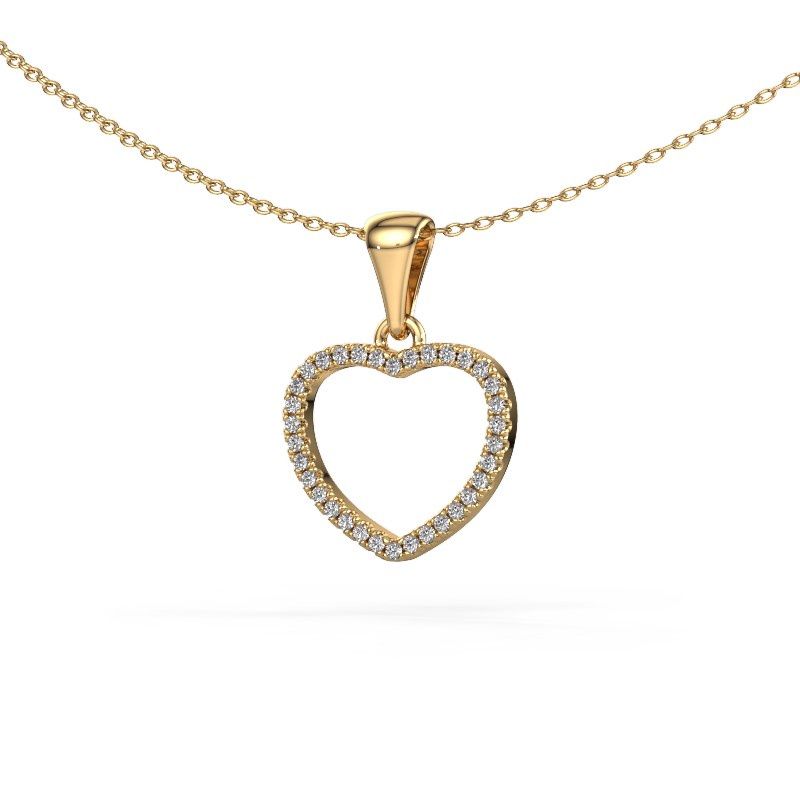 Anhänger Heart 6 585 Gold Lab-grown Diamant 0.17 crt
