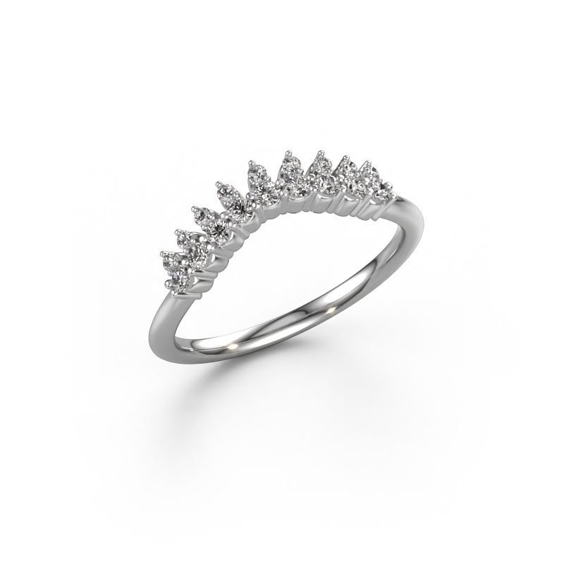 Stackable ring Vivian A 585 white gold lab grown diamond 0.248 crt