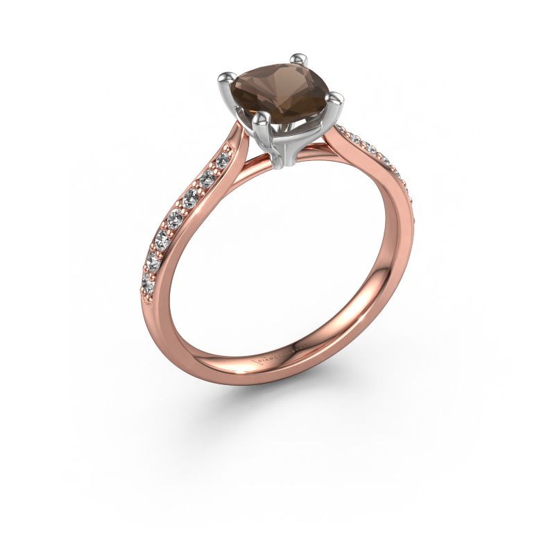 Verlobungsring Mignon CUS 2 585 Roségold Rauchquarz 6 mm