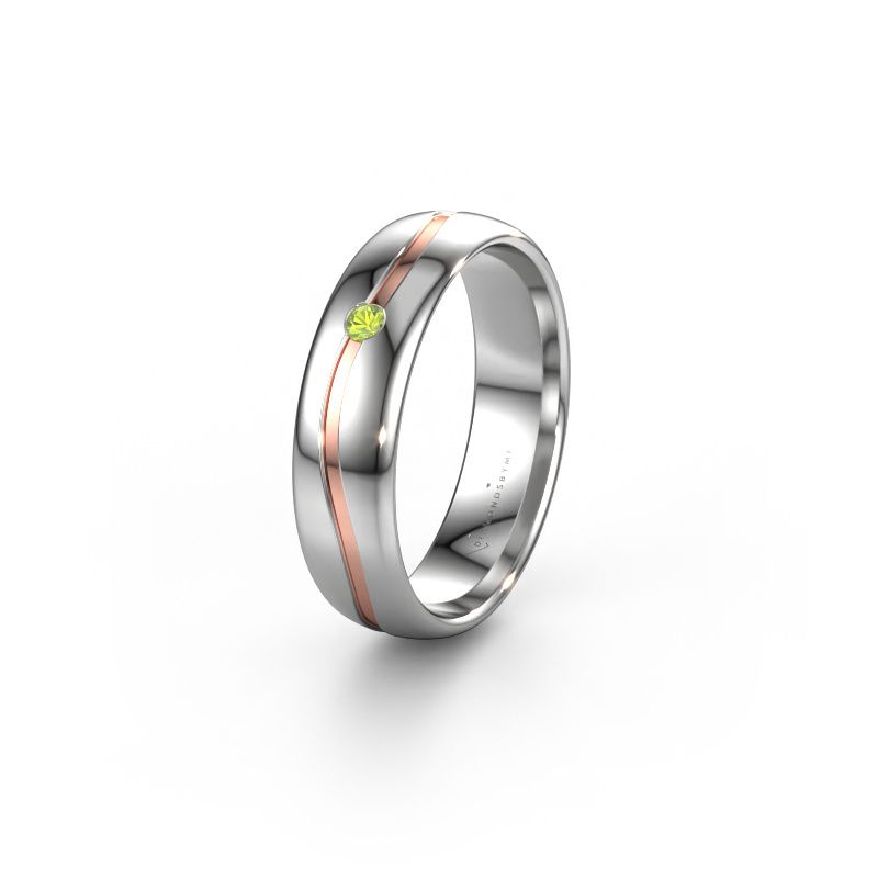 Ehering WH0905L35X 585 Weißgold Peridot ±5x1.7 mm