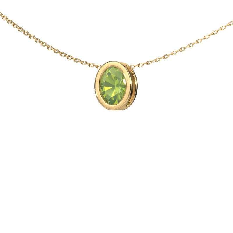 Anhänger Lavon OVL 585 Gold Peridot 7,5x5,5 mm