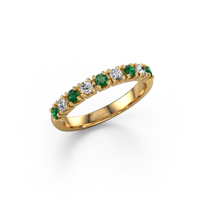 Ring Rianne 9 585 gull smaragd 2.4 mm
