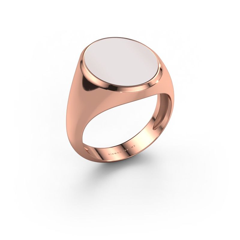 Siegelring Herman 6 light 585 Roségold Rot Lagenstein 16x13 mm