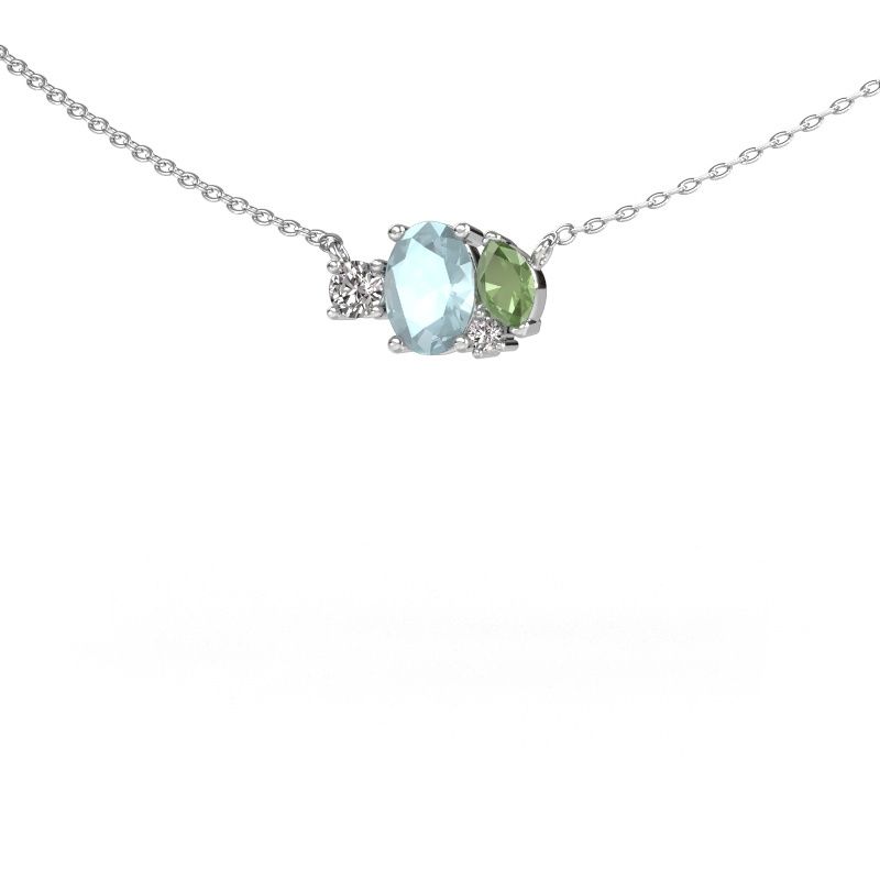 Pendant Frauke OVL 585 white gold aquamarine 7x5 mm