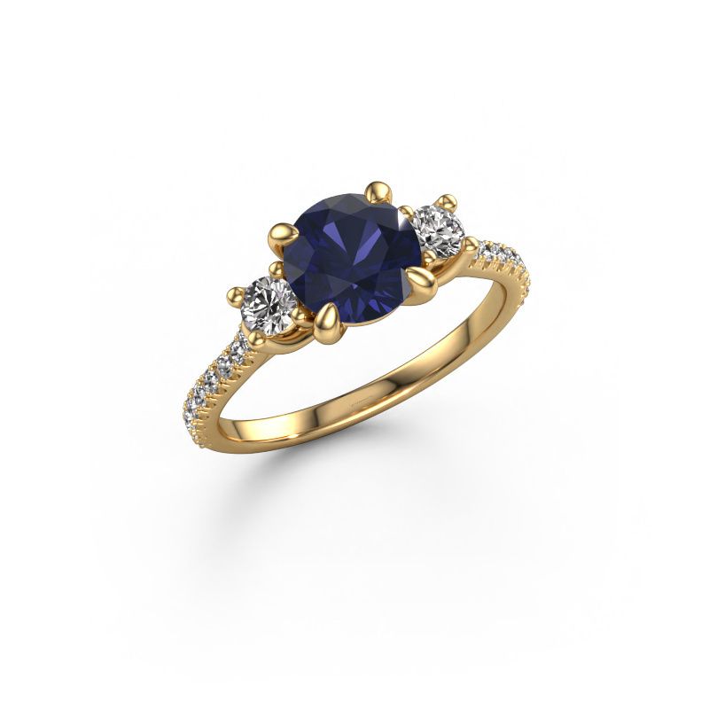 Verlobungsring Jesica 585 Gold Saphir 6.8 mm