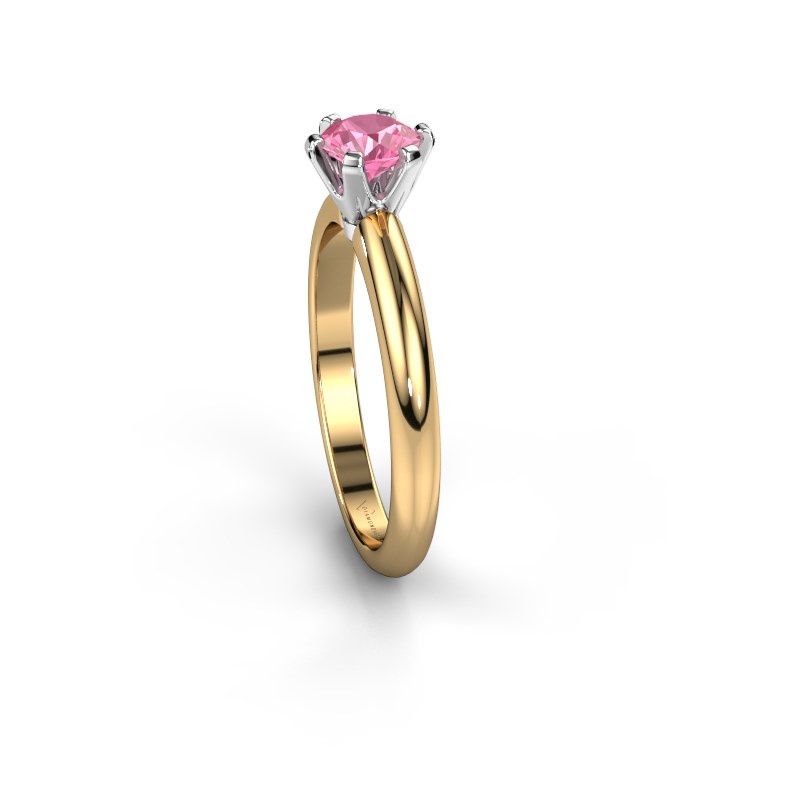 Image de Bague de fiançailles Tiffy 1<br/>585 or jaune<br/>Saphir rose 5 mm