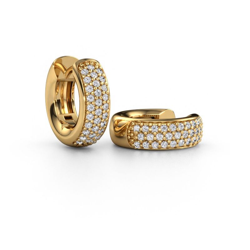 Créoles Lana EXPRESS 585 or jaune diamant synthétique 0.402 crt