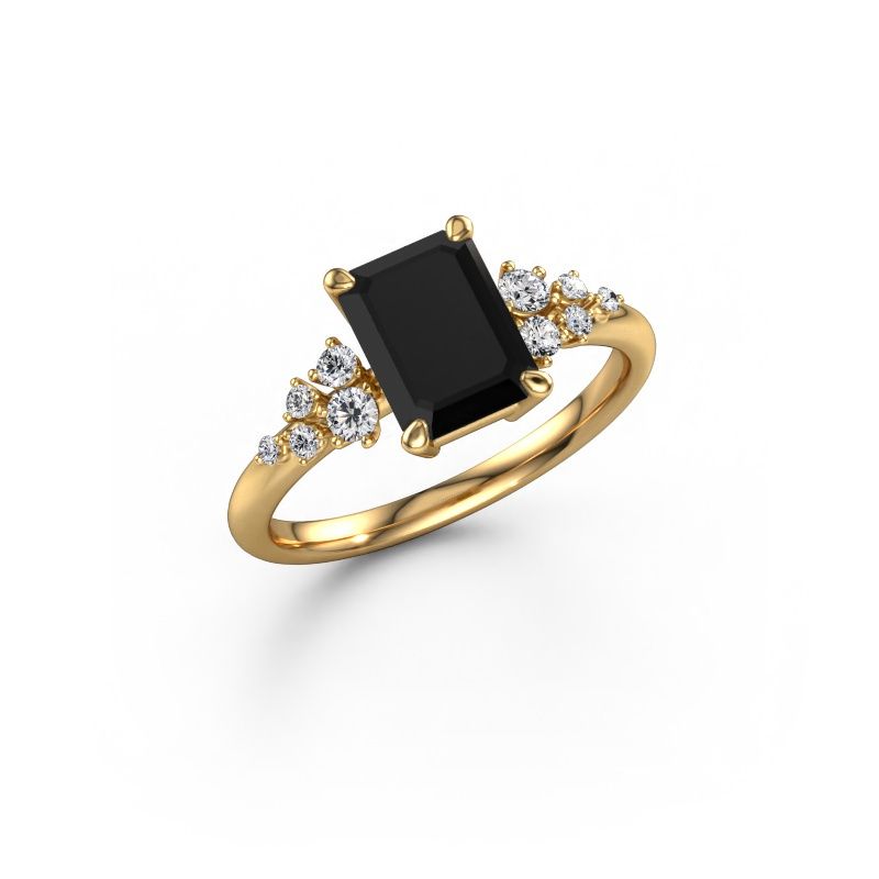 Engagement ring Royce EME 585 gold black diamond 2.303 crt