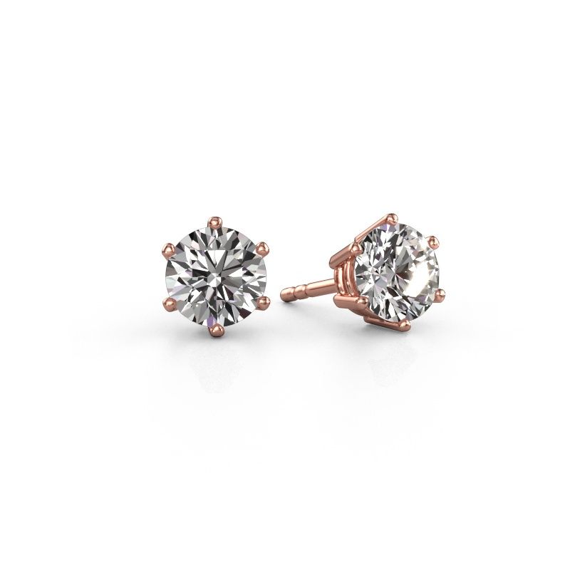 Earrings Fay 585 rose gold diamond 1.00 crt