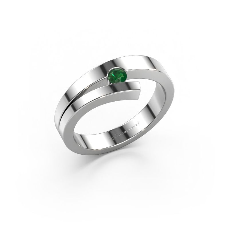 Ring Rosario 585 Weißgold Smaragd 3 mm