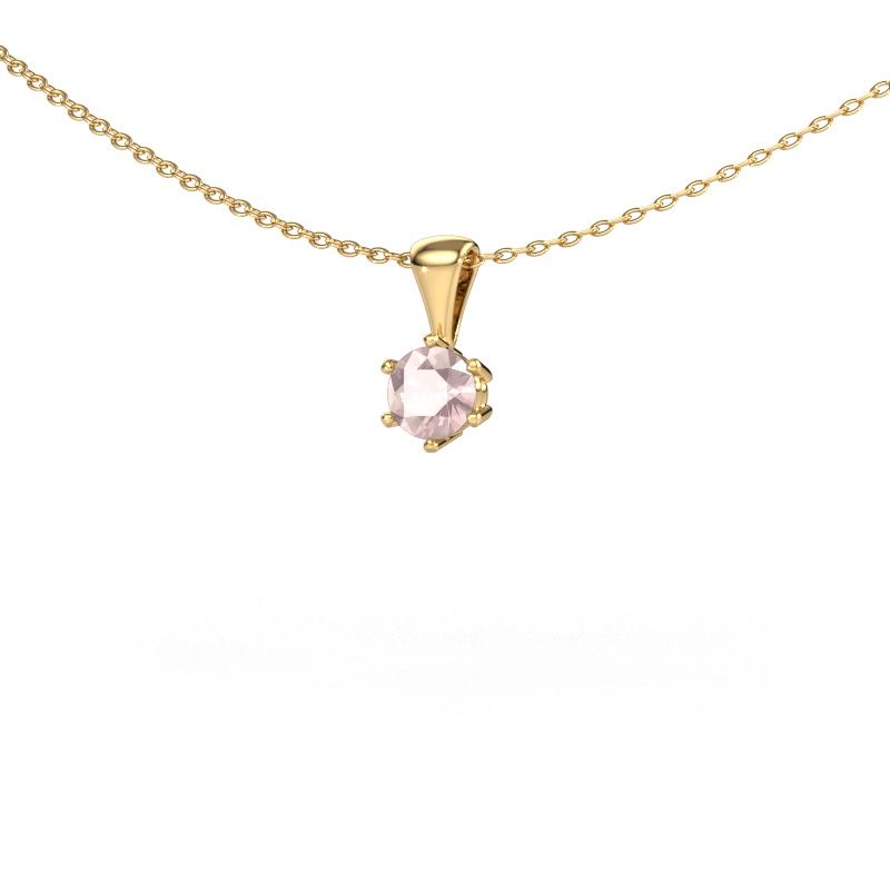 Necklace Fay 585 gold morganite champagne 4.7 mm