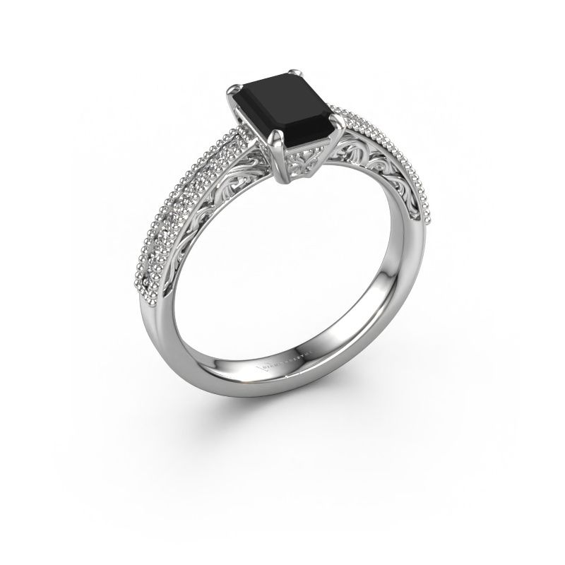 Verlovingsring Shonta EME 585 witgoud zwarte diamant 1.514 crt