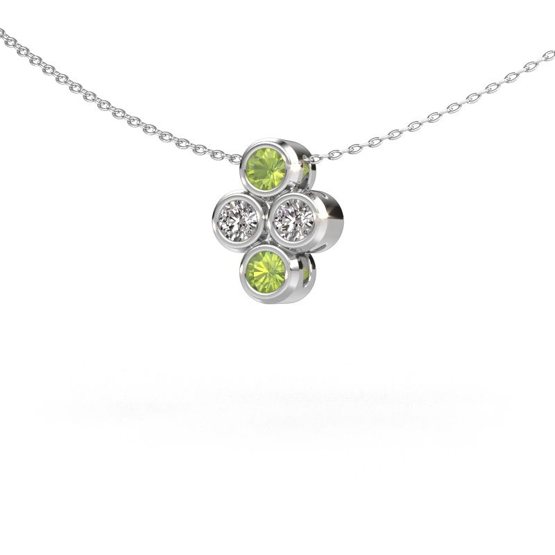 Anhänger Judi 950 Platin Peridot 3.4 mm