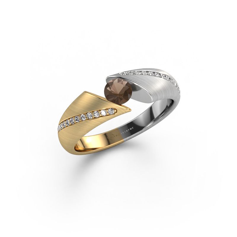 Verlobungsring Hojalien 2 585 Gold Rauchquarz 4.2 mm