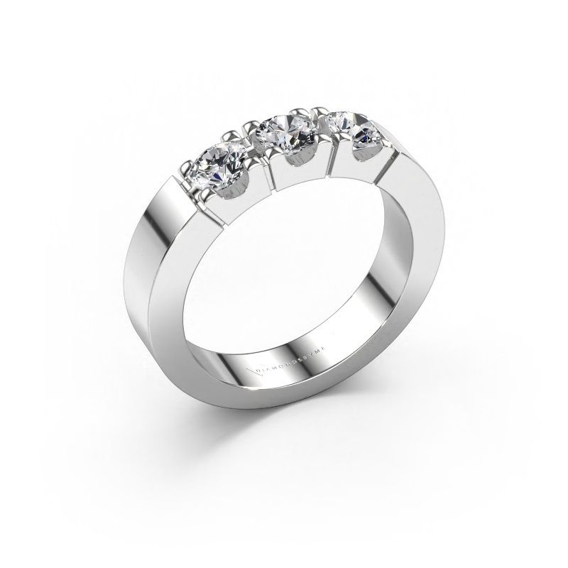 Bague Dana 3 585 or blanc diamant synthétique 0.75 crt
