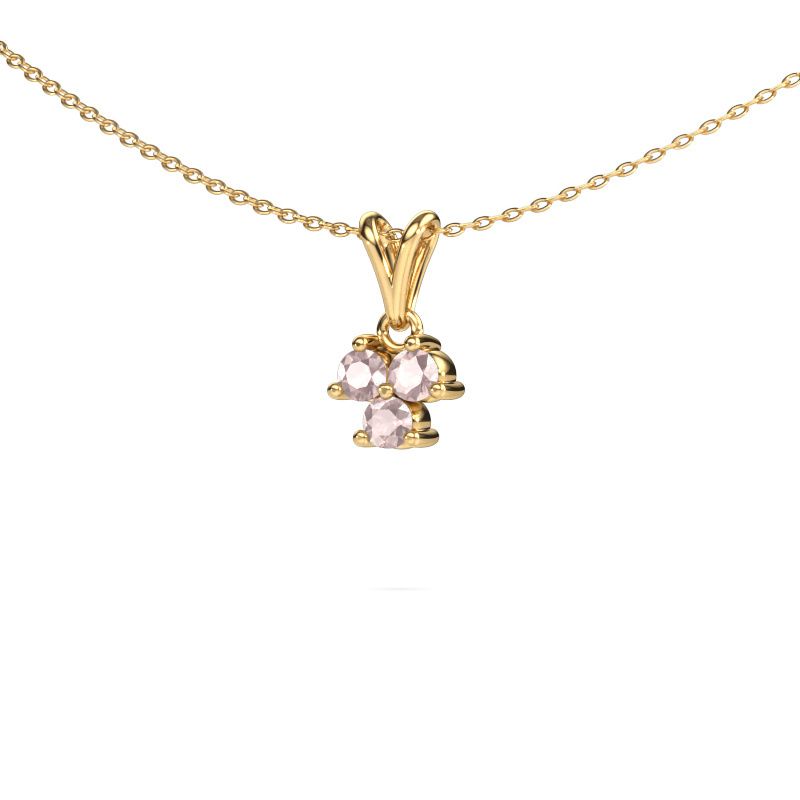 Necklace Shirlee 585 gold morganite champagne 3 mm