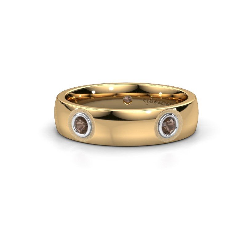 Image of Wedding ring WH0139L25BP<br/>585 gold ±5x2 mm<br/>Smokey quartz