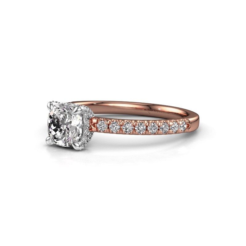 Image of Engagement ring saskia 1 cus<br/>585 rose gold<br/>lab-grown diamond 1.364 crt