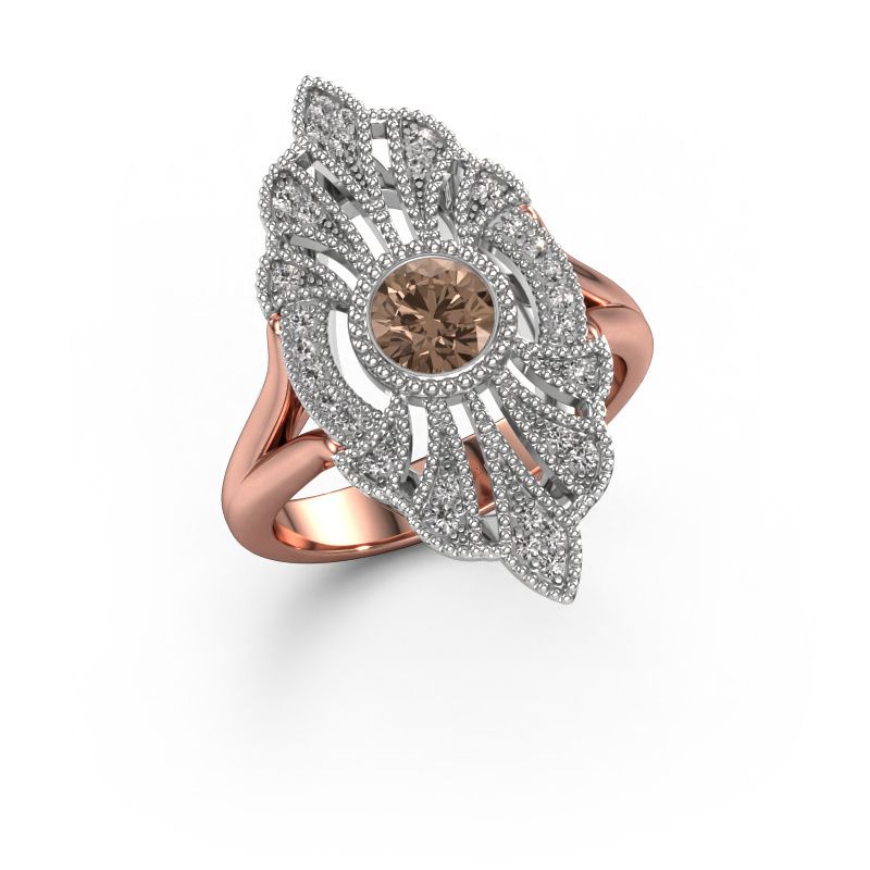 Engagement ring Hanna 585 rose gold brown diamond 0.667 crt
