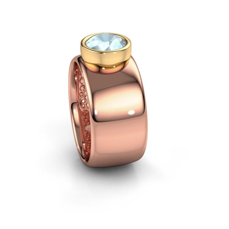 Afbeelding van Ring Klarinda<br/>585 rosé goud<br/>Aquamarijn 7 mm