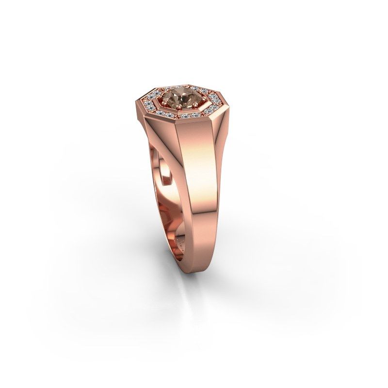 Image of Men's ring jaap<br/>585 rose gold<br/>Brown diamond 0.62 crt
