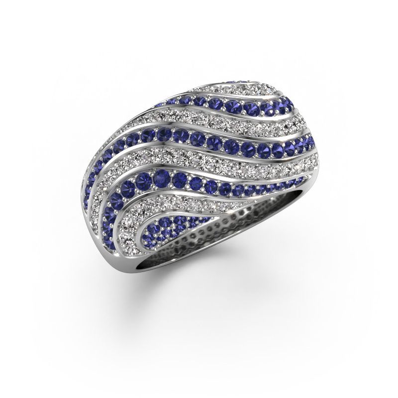Ring Sonia 950 Platin Saphir 1 mm