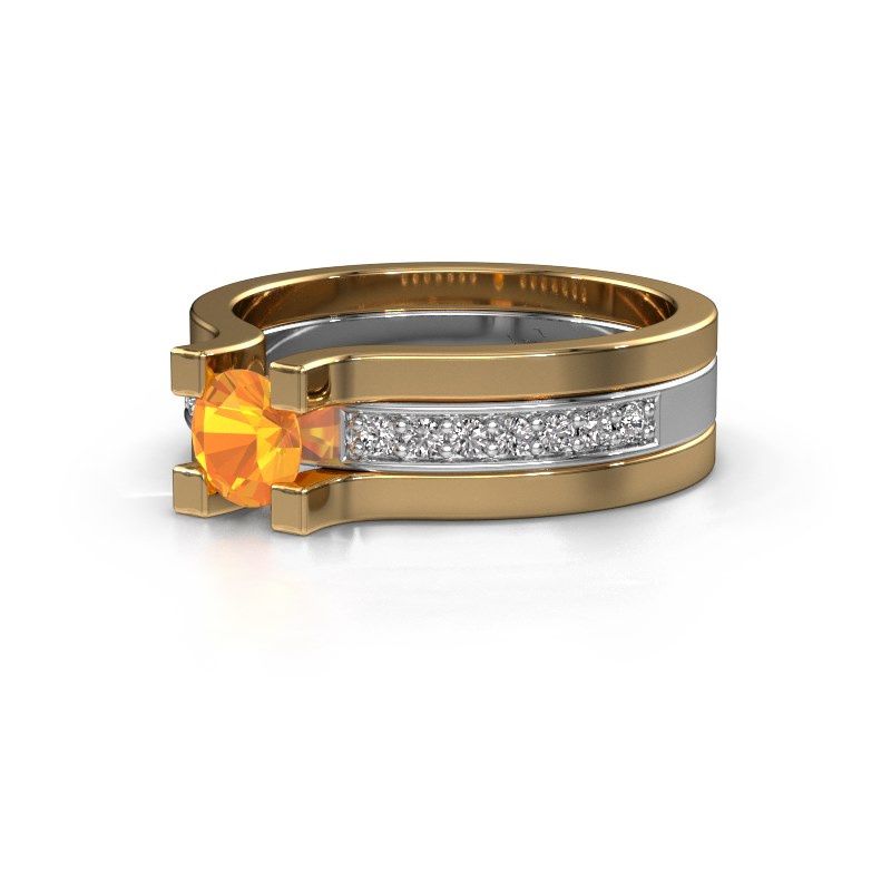 Image of Engagement ring Myrthe<br/>585 white gold<br/>Citrin 5 mm