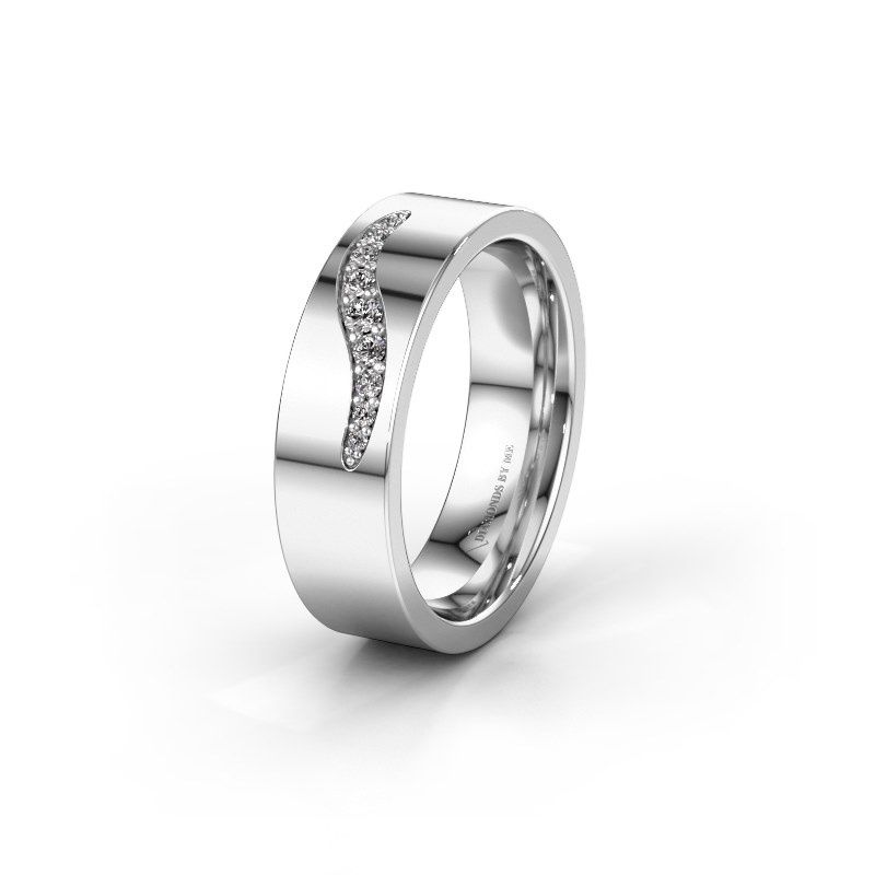 Image of Wedding ring WH2053L16BP<br/>585 white gold ±6x2 mm<br/>Lab-grown diamond