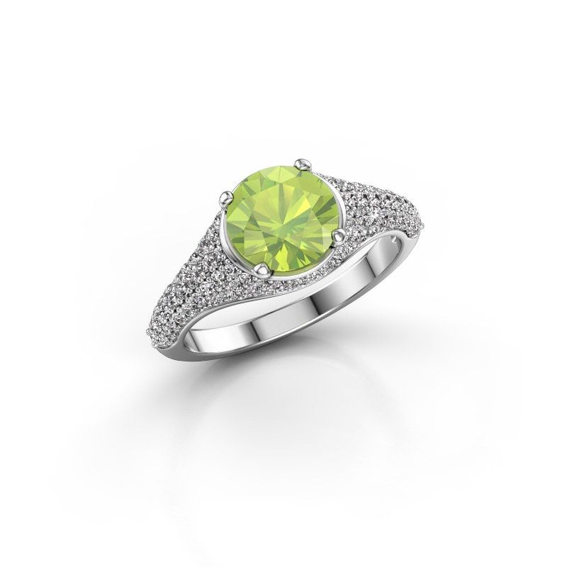 Bild von Verlobungsring lovella<br/>585 Weißgold<br/>Peridot 7 mm