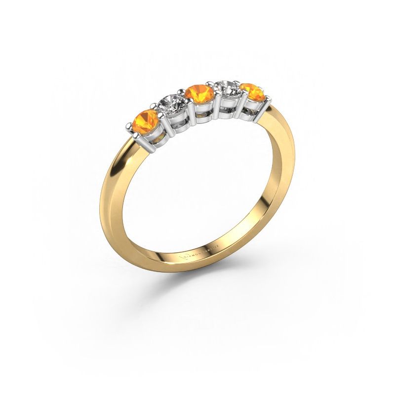 Bague Michelle 5 585 or jaune citrine 3 mm