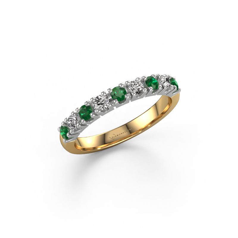 Ring Rianne 9 585 gold emerald 2.4 mm