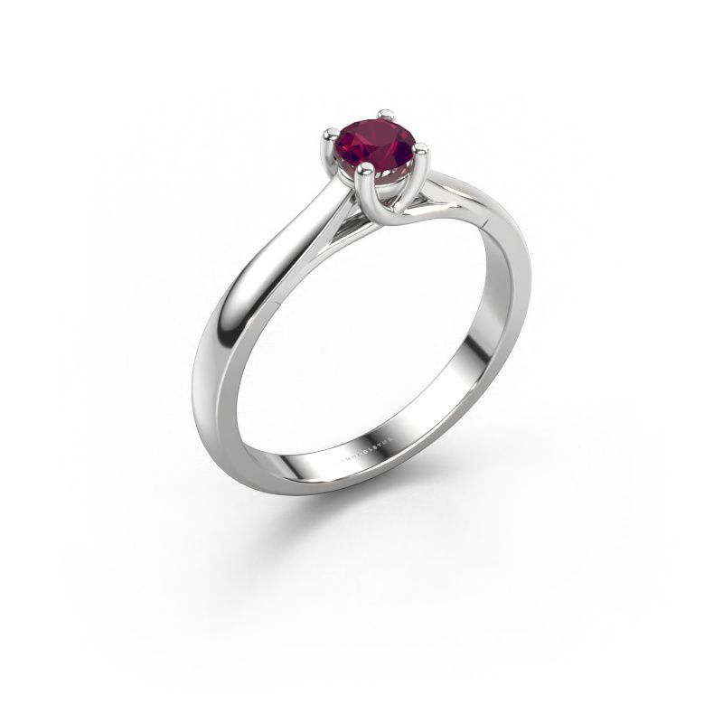 Verlovingsring Mia 1 950 platina rhodoliet 4 mm