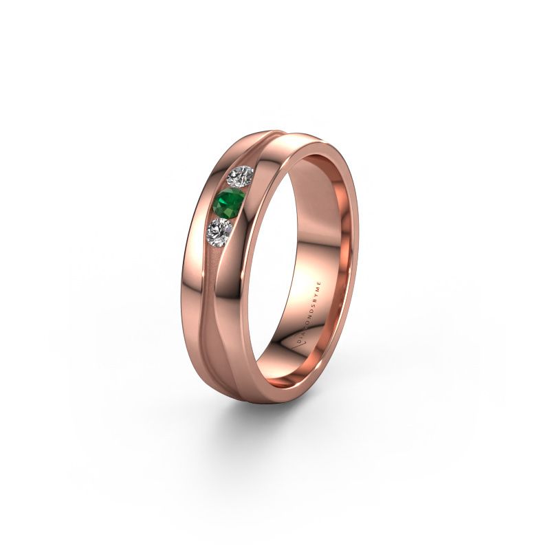 Ehering WH0172L25A 585 Roségold Smaragd ±5x1.7 mm