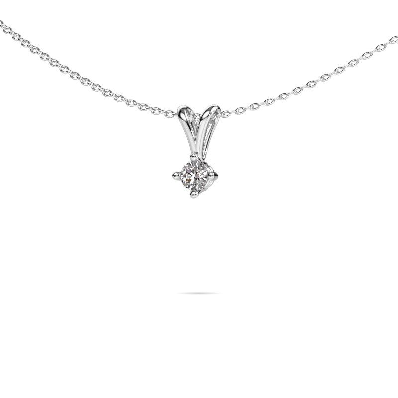 Anhänger Jannette 585 Weißgold Zirkonia 4 mm