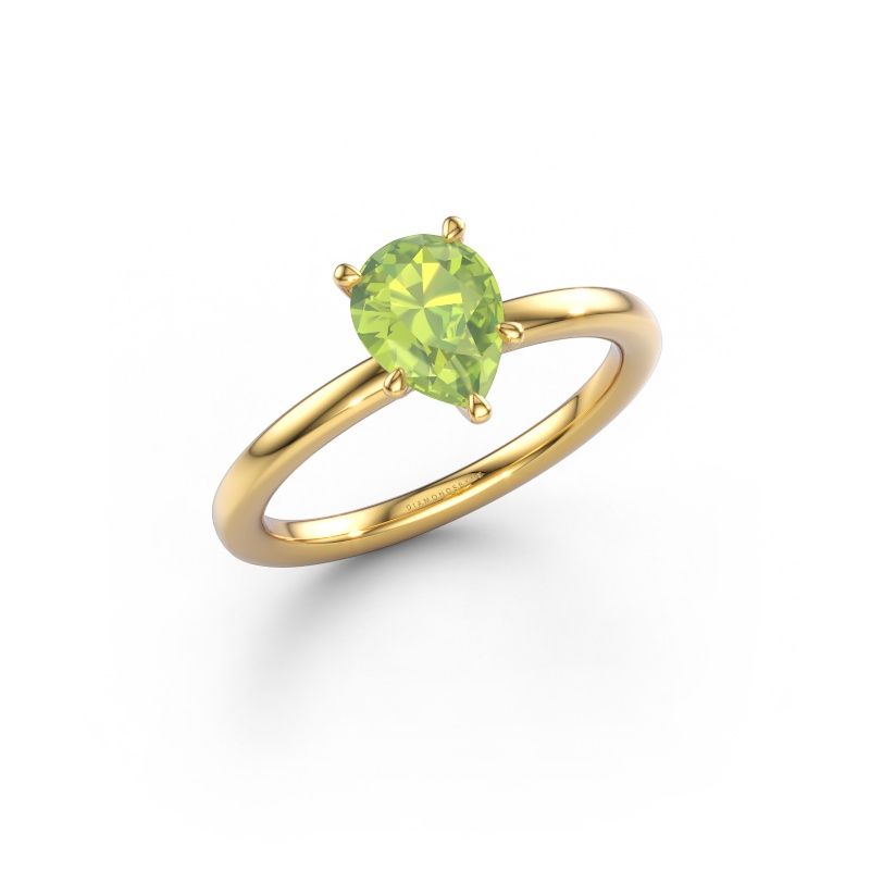 Bague de fiançailles Crystal PER 1 585 or jaune péridot 8x6 mm