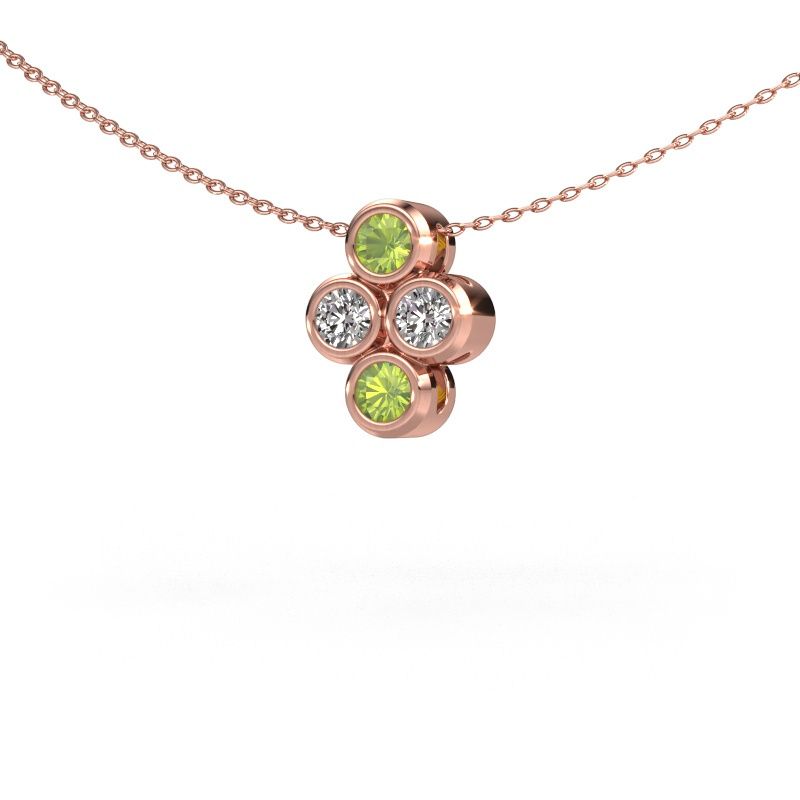 Anhänger Judi 585 Roségold Peridot 3.4 mm