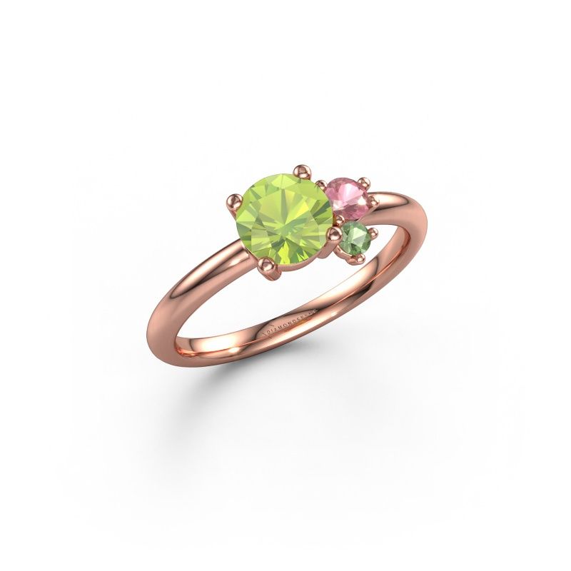 Ring Anouk 585 rosé goud peridoot 6 mm