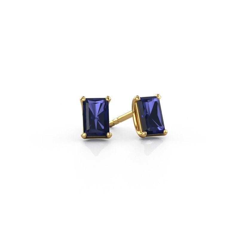 Stud earrings Sam RAD 585 gold sapphire 6x4 mm