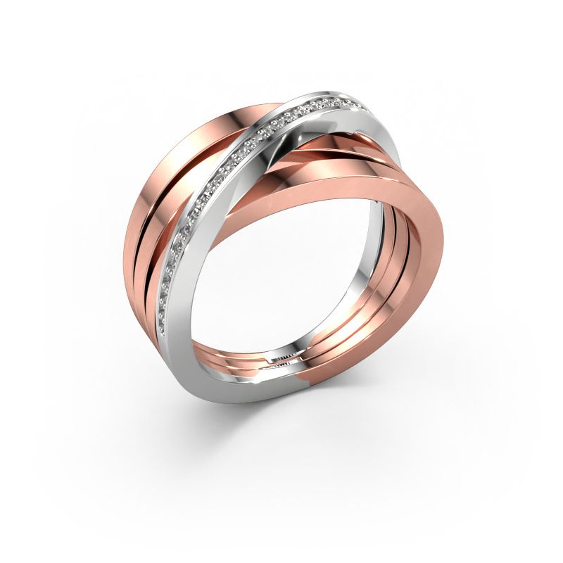 Ring Esmee 585 Roségold Diamant 0.145 crt