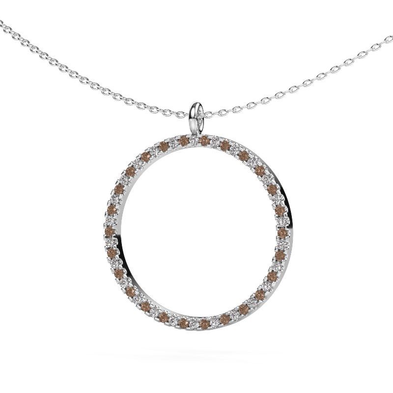 Anhänger Towanda 950 Platin Braun Diamant 0.39 crt