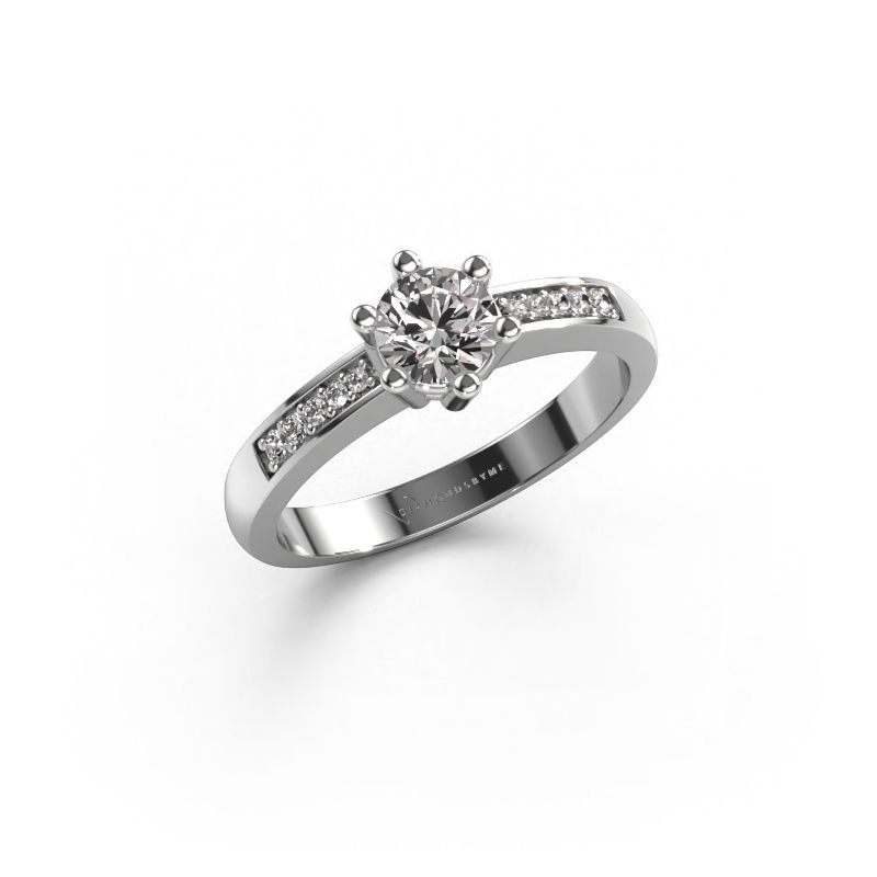 Verlovingsring Luna 2 585 witgoud zirkonia 5 mm