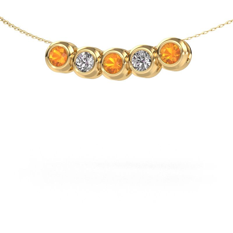 Ketting Kim 5 585 goud citrien 4 mm
